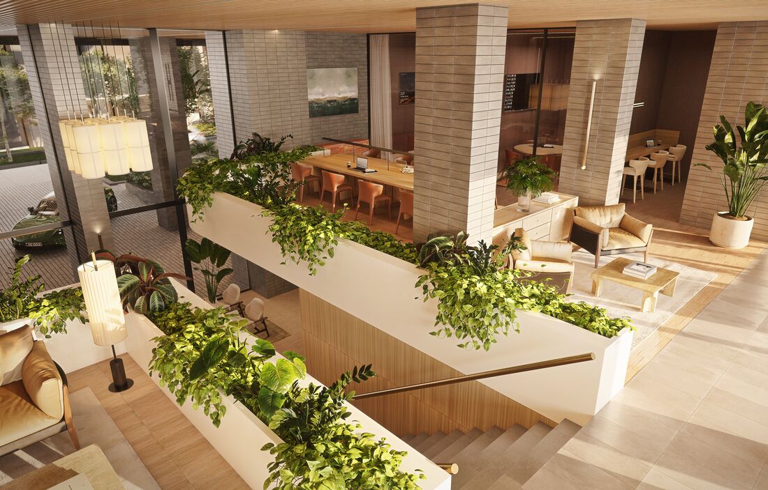 Mezzanine co-working space, artist impression